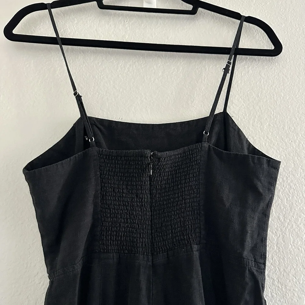Urban Outfitters Jumpsuit Womens Size 6‎ Black One Piece Linen blend?